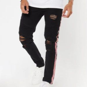 Mens jeans rue 21 premium skinny super flex Black jeans (size 32x34)